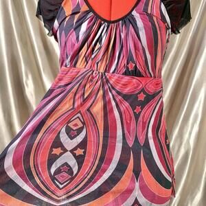 Ultra rare sweet pea retro hippie boho mesh blouse!